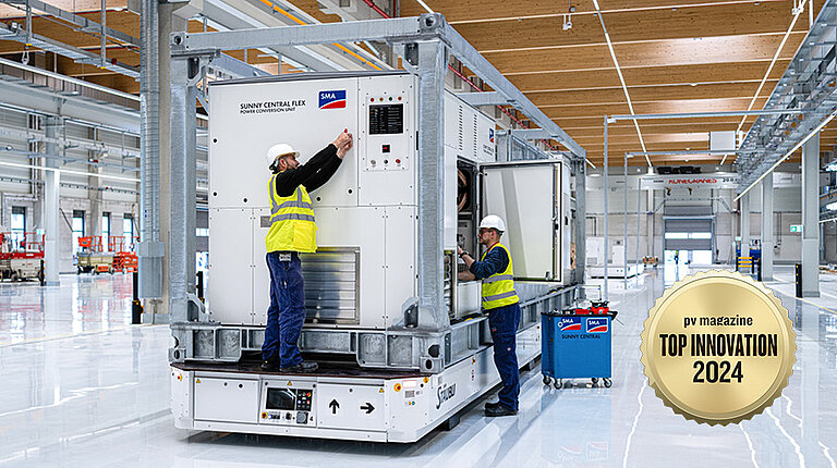 Sunny Central FLEX gewinnt Top Innovation Award 2024 und wird erstmals in Vorzeigeprojekt geliefert