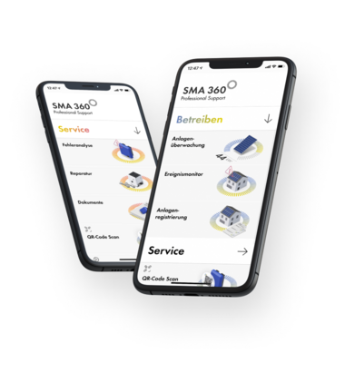 Comprehensive support for PV professionals Plan PV systems with the SMA 360° app