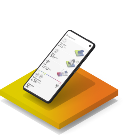 Appli mobile tout-en-un : dimensionnement et simulation, mise en service et surveillance, service technique et assistance.