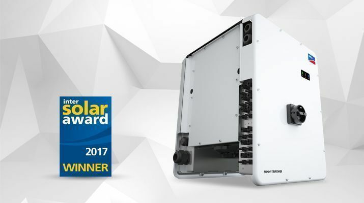 [Translate to English:] SMA mit Intersolar Award für den Sunny Tripower CORE1 ausgezeichnet