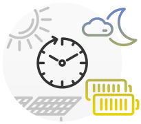 [Translate to Spanish:] Erneuerbare Energie zu jeder Tages- und Nachtzeit