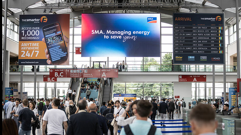 SMA zeigt auf der Intersolar Europe 2025, wie erneuerbare Energien smarter genutzt werden können