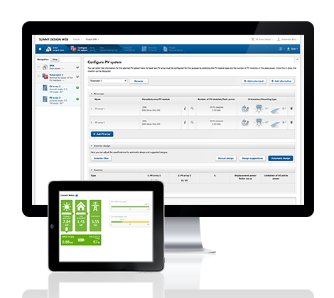 Monitoring of the PV systems with SMA solutions